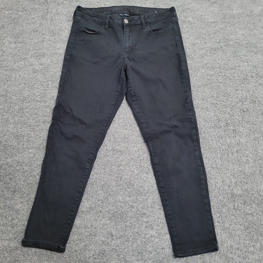 American Eagle Jeans Womens Size 16 Black Skinny Ne(x)t Level Stretch Casual